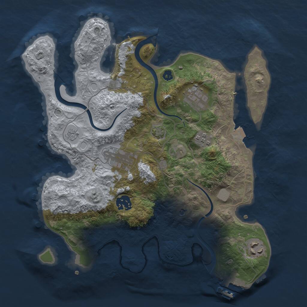 Rust Map: Procedural Map, Size: 3000, Seed: 11706418, 10 Monuments