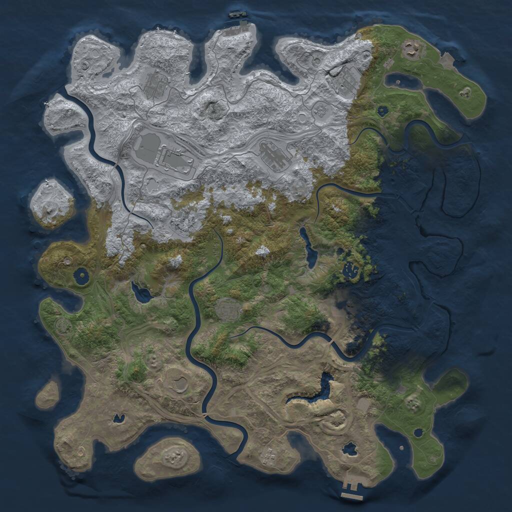 Rust Map: Procedural Map, Size: 4750, Seed: 908595282, 17 Monuments