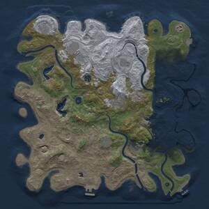 Thumbnail Rust Map: Procedural Map, Size: 4500, Seed: 39084899, 17 Monuments