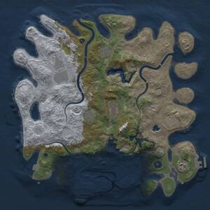 Thumbnail Rust Map: Procedural Map, Size: 4000, Seed: 427676921, 13 Monuments