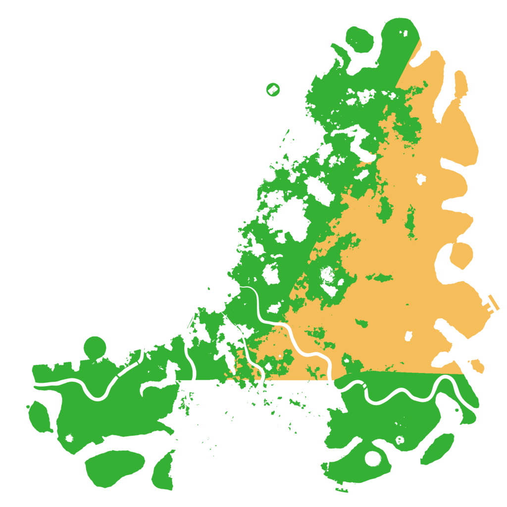 Biome Rust Map: Procedural Map, Size: 6000, Seed: 66690470