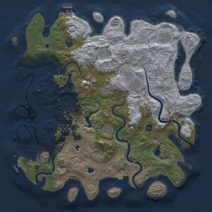 Thumbnail Rust Map: Procedural Map, Size: 4500, Seed: 2345783, 15 Monuments