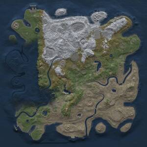 Thumbnail Rust Map: Procedural Map, Size: 4500, Seed: 1403033413, 17 Monuments