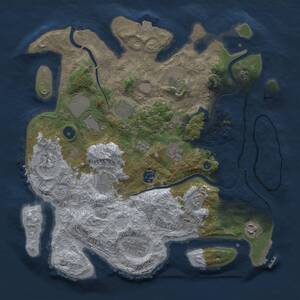 Thumbnail Rust Map: Procedural Map, Size: 3750, Seed: 1488452590, 15 Monuments