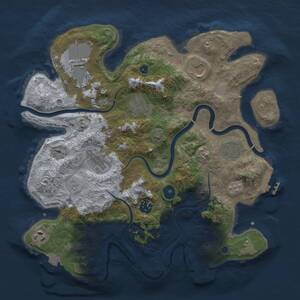 Thumbnail Rust Map: Procedural Map, Size: 3500, Seed: 56375, 14 Monuments