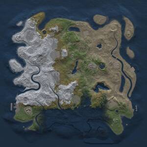 Thumbnail Rust Map: Procedural Map, Size: 4000, Seed: 61601797, 15 Monuments