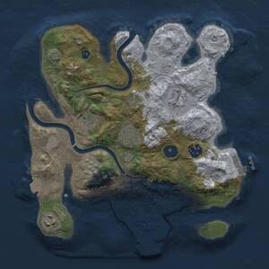 Thumbnail Rust Map: Procedural Map, Size: 3000, Seed: 71601422, 12 Monuments