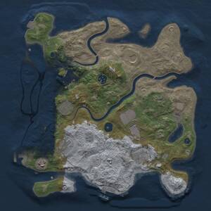 Thumbnail Rust Map: Procedural Map, Size: 3500, Seed: 1324960623, 16 Monuments
