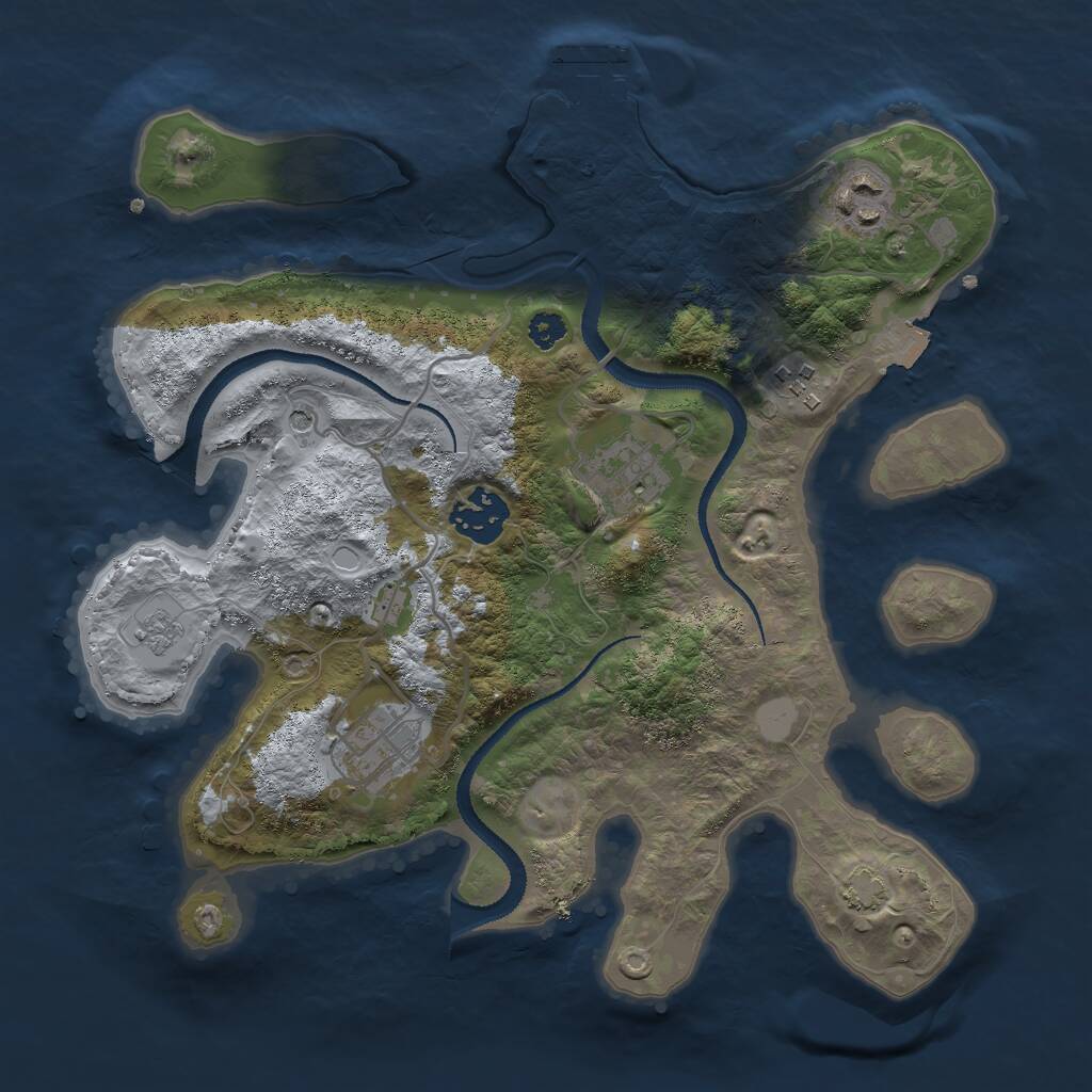 Rust Map: Procedural Map, Size: 3000, Seed: 1856497982, 10 Monuments