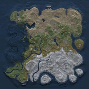 Thumbnail Rust Map: Procedural Map, Size: 4000, Seed: 50027, 17 Monuments