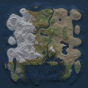 Thumbnail Rust Map: Procedural Map, Size: 4000, Seed: 898529938, 15 Monuments
