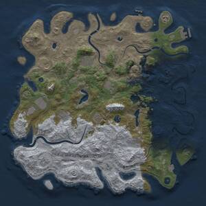 Thumbnail Rust Map: Procedural Map, Size: 4500, Seed: 324565726, 17 Monuments