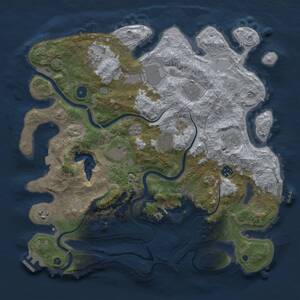 Thumbnail Rust Map: Procedural Map, Size: 4000, Seed: 1253042800, 15 Monuments