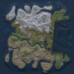 Thumbnail Rust Map: Procedural Map, Size: 3750, Seed: 46007133, 15 Monuments