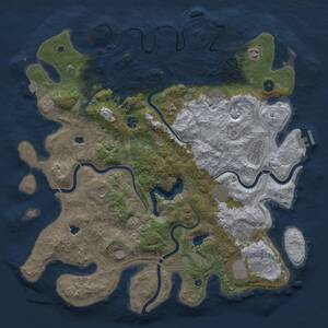 Thumbnail Rust Map: Procedural Map, Size: 4500, Seed: 2111704766, 15 Monuments