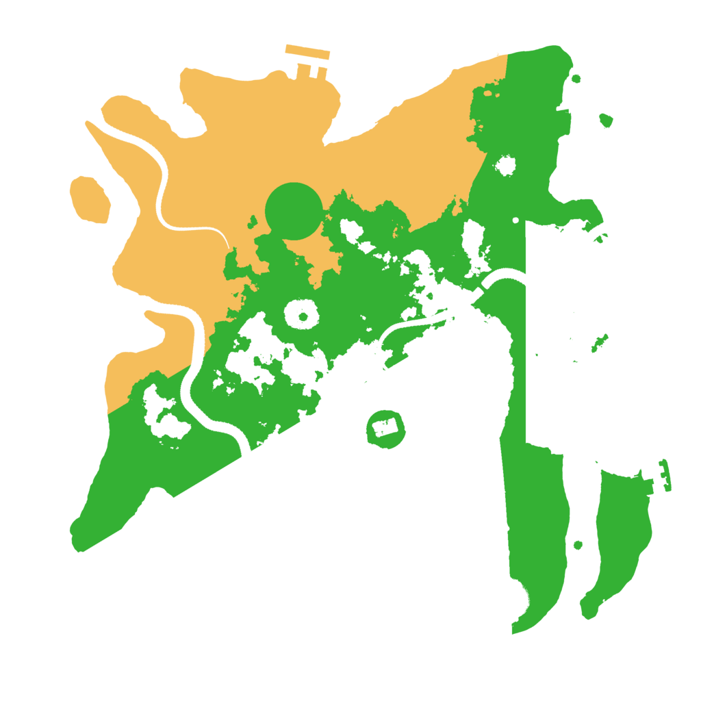 Biome Rust Map: Procedural Map, Size: 3200, Seed: 48131