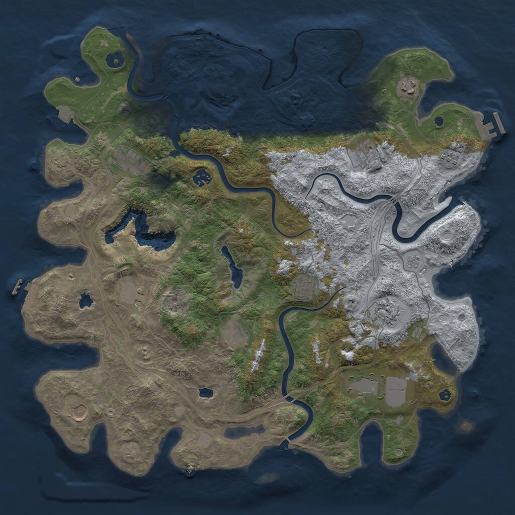 Rust Map: Procedural Map, Size: 4500, Seed: 1774921159, 17 Monuments