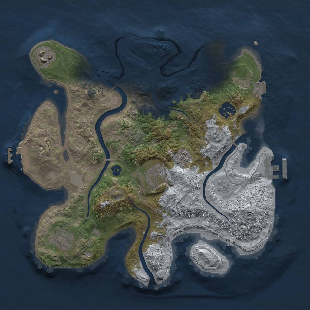 Rust Map: Procedural Map, Size: 3000, Seed: 17798, 11 Monuments