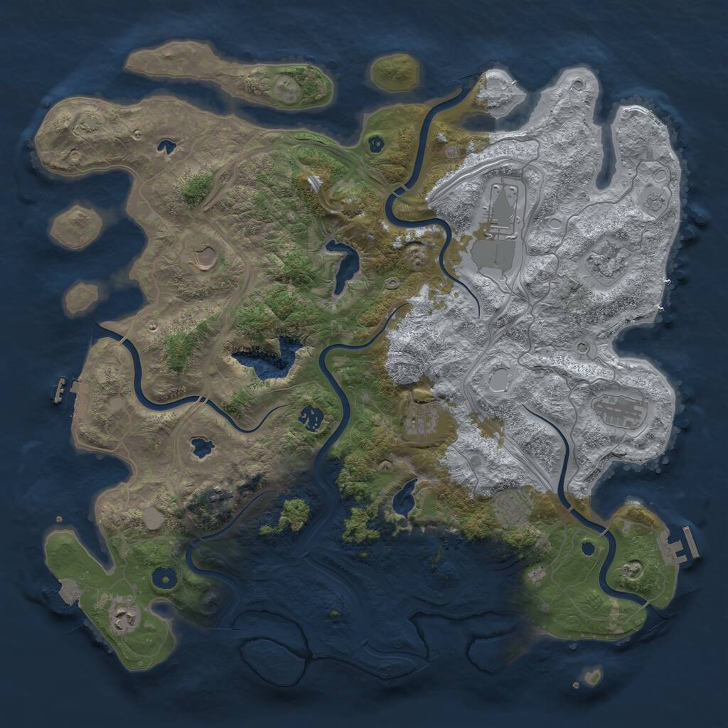 Rust Map: Procedural Map, Size: 4500, Seed: 22579, 15 Monuments
