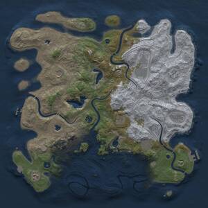 Thumbnail Rust Map: Procedural Map, Size: 4500, Seed: 22579, 15 Monuments