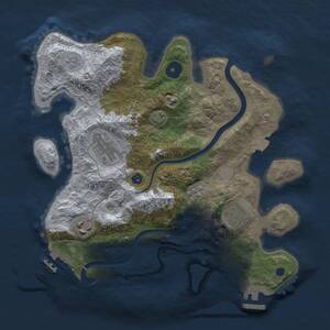 Thumbnail Rust Map: Procedural Map, Size: 3000, Seed: 3750, 10 Monuments