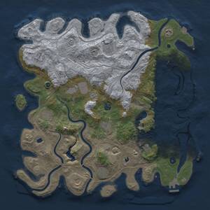 Thumbnail Rust Map: Procedural Map, Size: 4500, Seed: 1702248601, 17 Monuments