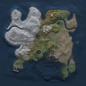 Thumbnail Rust Map: Procedural Map, Size: 3000, Seed: 1477700203, 12 Monuments