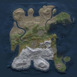 Thumbnail Rust Map: Procedural Map, Size: 3000, Seed: 147806263, 10 Monuments