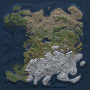Thumbnail Rust Map: Procedural Map, Size: 4500, Seed: 56162042, 17 Monuments