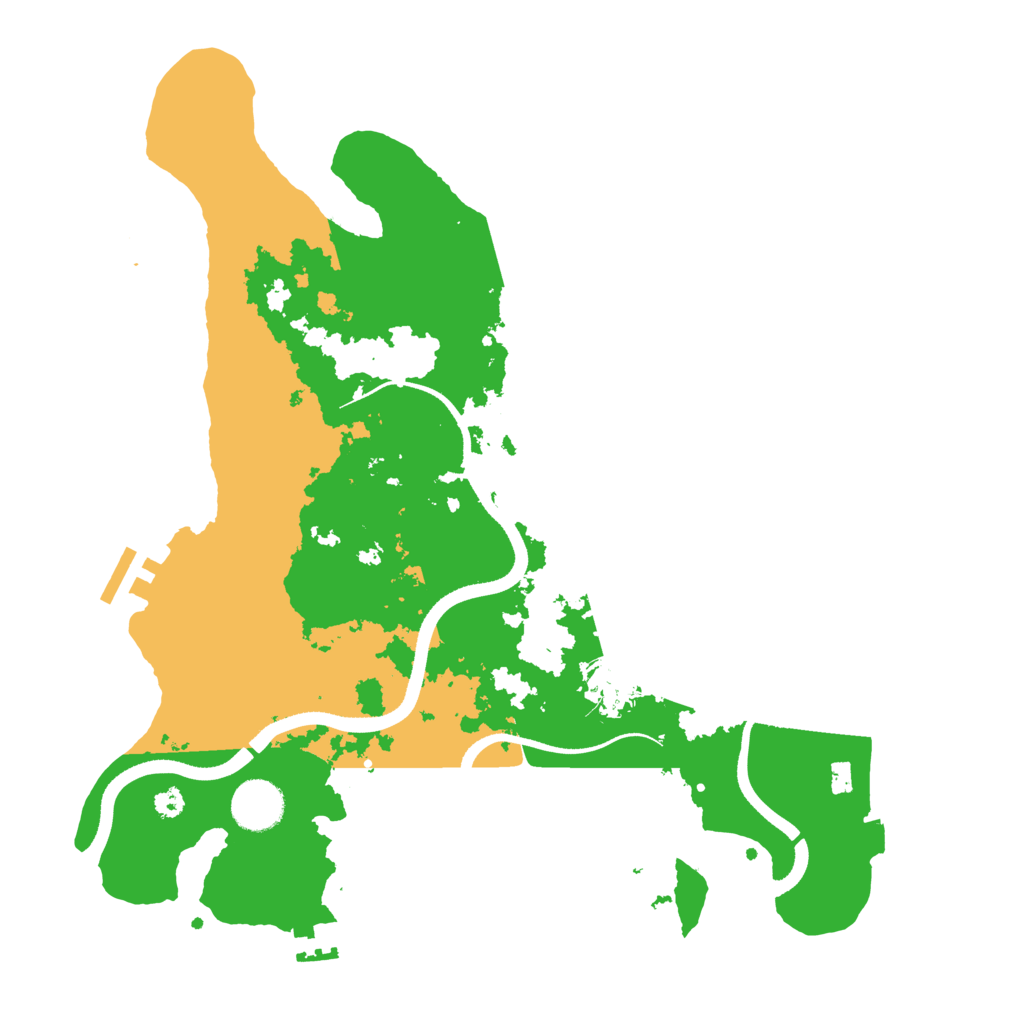 Biome Rust Map: Procedural Map, Size: 3500, Seed: 379526