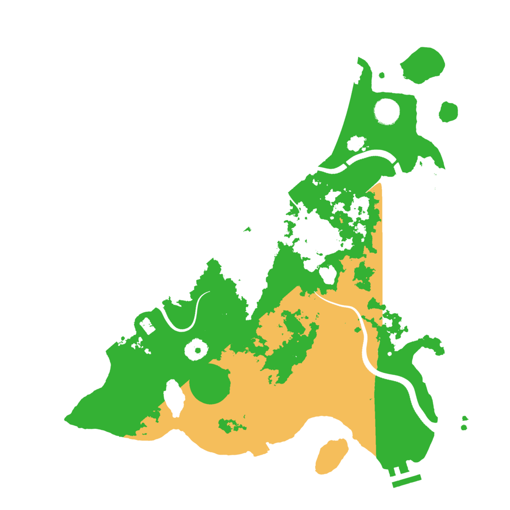 Biome Rust Map: Procedural Map, Size: 3500, Seed: 26597
