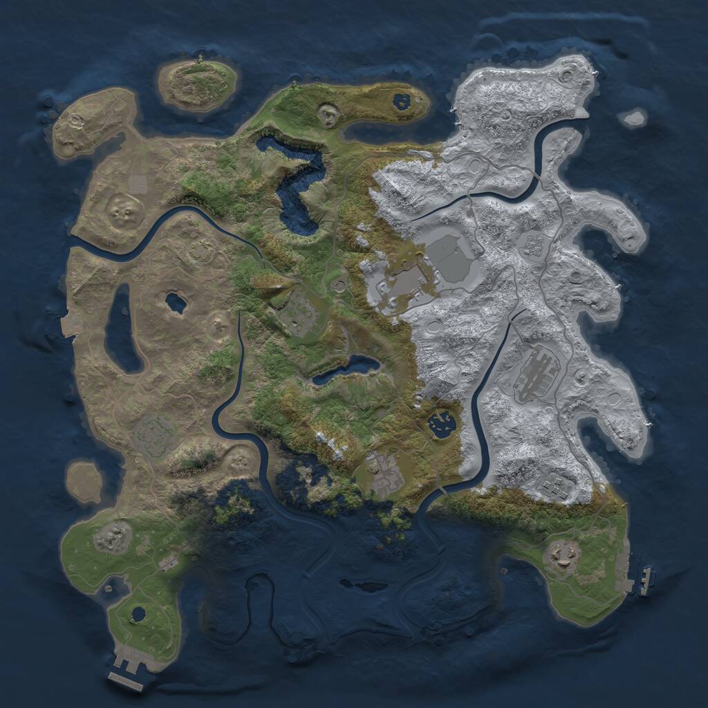Rust Map: Procedural Map, Size: 4000, Seed: 1767330477, 14 Monuments