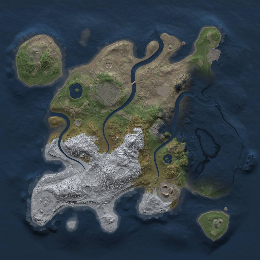 Rust Map: Procedural Map, Size: 2700, Seed: 1782561719, 7 Monuments