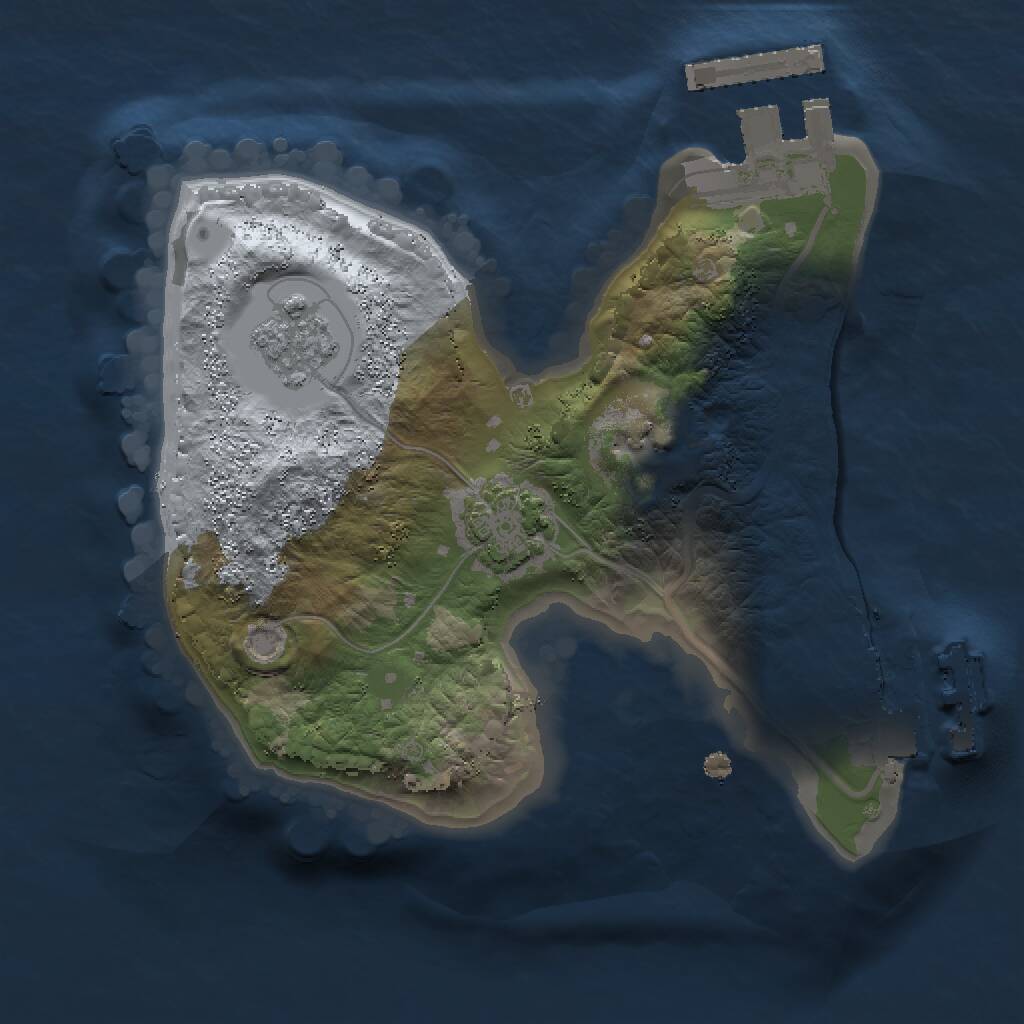 Rust Map: Procedural Map, Size: 1500, Seed: 852413892, 5 Monuments