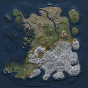Thumbnail Rust Map: Procedural Map, Size: 3750, Seed: 1782561631, 15 Monuments