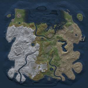 Thumbnail Rust Map: Procedural Map, Size: 4000, Seed: 1897507005, 16 Monuments