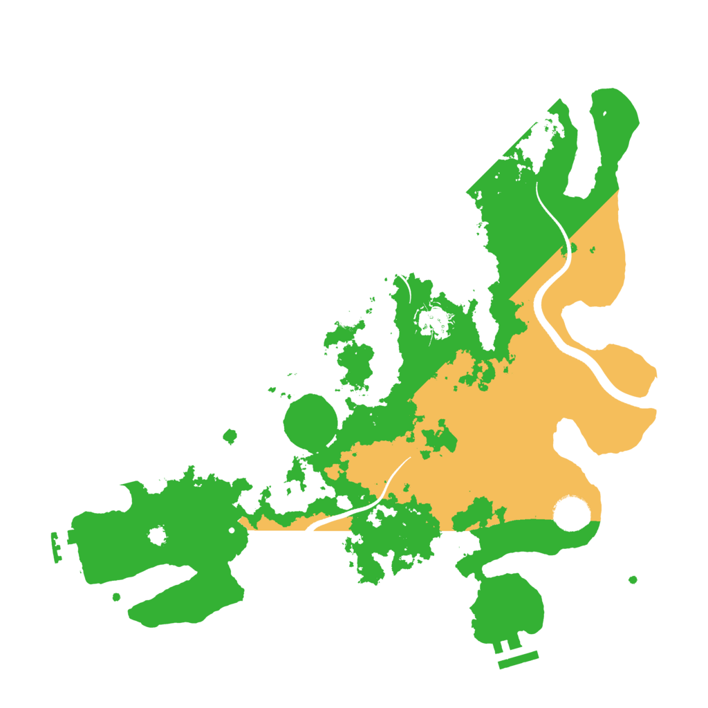Biome Rust Map: Procedural Map, Size: 3500, Seed: 1032852211