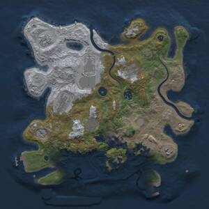 Thumbnail Rust Map: Procedural Map, Size: 3500, Seed: 1032852211, 15 Monuments