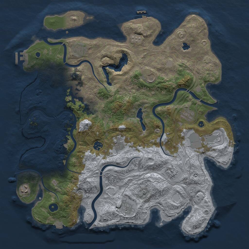 Rust Map: Procedural Map, Size: 4250, Seed: 21204, 17 Monuments