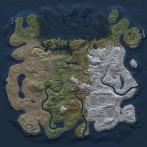 Thumbnail Rust Map: Procedural Map, Size: 4250, Seed: 2068797287, 16 Monuments