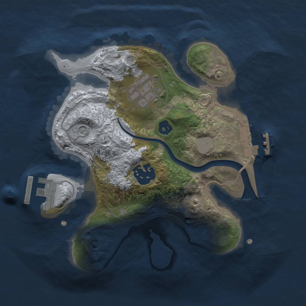 Rust Map: Procedural Map, Size: 2200, Seed: 1553183636, 6 Monuments