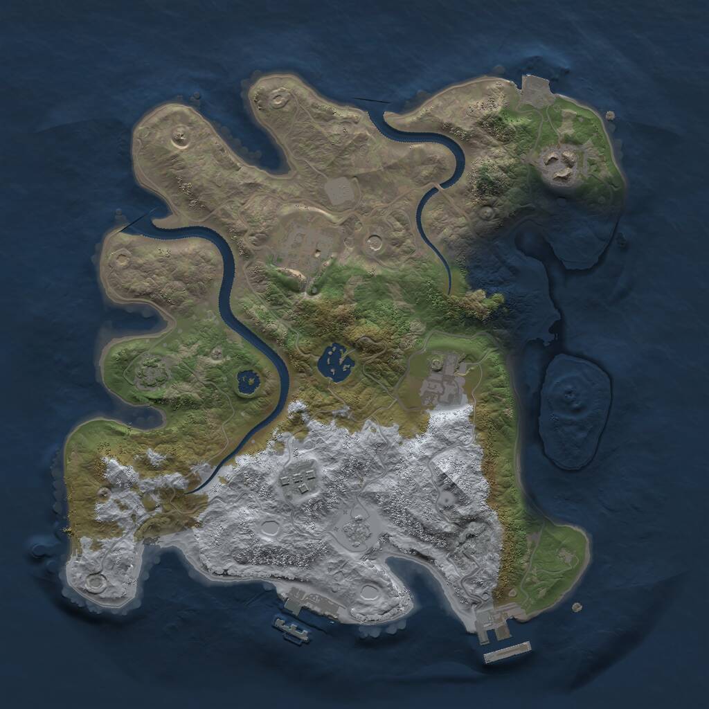 Rust Map: Procedural Map, Size: 2993, Seed: 48198122, 11 Monuments