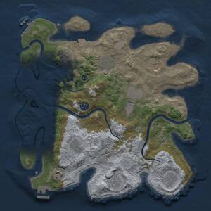 Thumbnail Rust Map: Procedural Map, Size: 3500, Seed: 984680, 15 Monuments