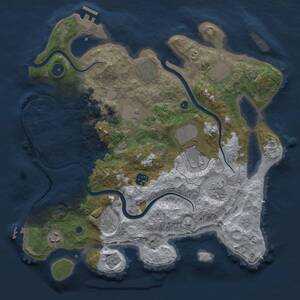 Thumbnail Rust Map: Procedural Map, Size: 3664, Seed: 481981, 15 Monuments