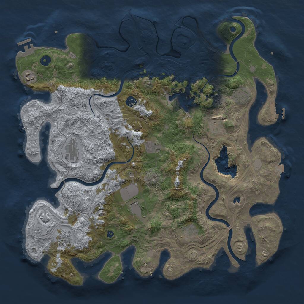 Rust Map: Procedural Map, Size: 4300, Seed: 1531687563, 16 Monuments