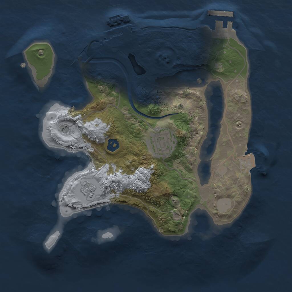 Rust Map: Procedural Map, Size: 2300, Seed: 1779873601, 6 Monuments