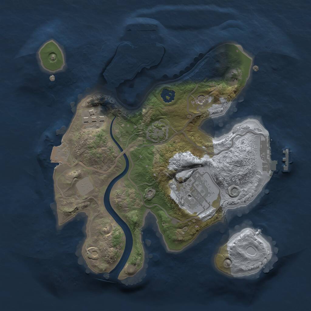 Rust Map: Procedural Map, Size: 2200, Seed: 1602984707, 7 Monuments