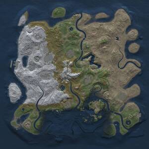 Thumbnail Rust Map: Procedural Map, Size: 4300, Seed: 1408980700, 17 Monuments
