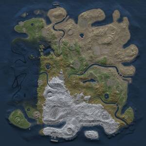 Thumbnail Rust Map: Procedural Map, Size: 4300, Seed: 1752061655, 17 Monuments