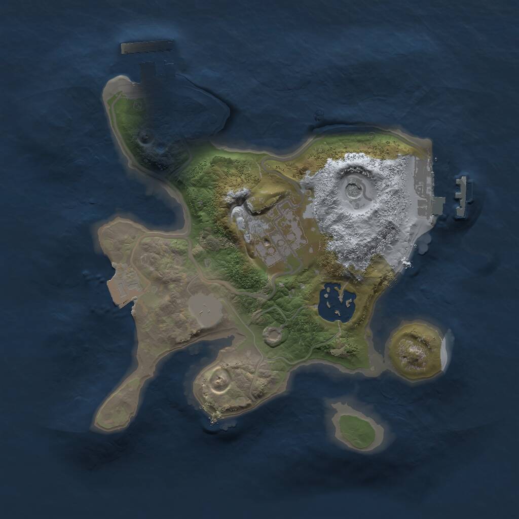 Rust Map: Procedural Map, Size: 2000, Seed: 490986014, 6 Monuments